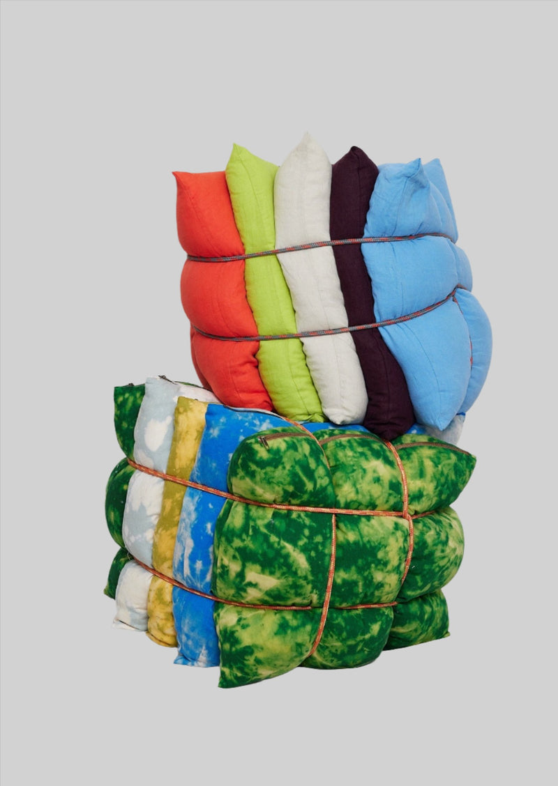 Large Tie Dye Linen Pillow