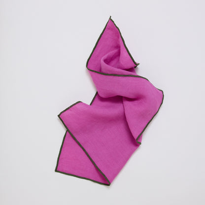Set of six upcycled linen napkins handmade by SUAY Sew Shop in Los Angeles