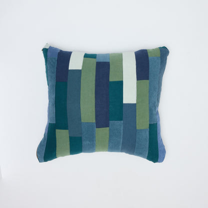 The Patchwork Linen and Cord Throw Pillow