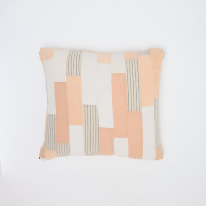 The Patchwork Linen and Cord Throw Pillow