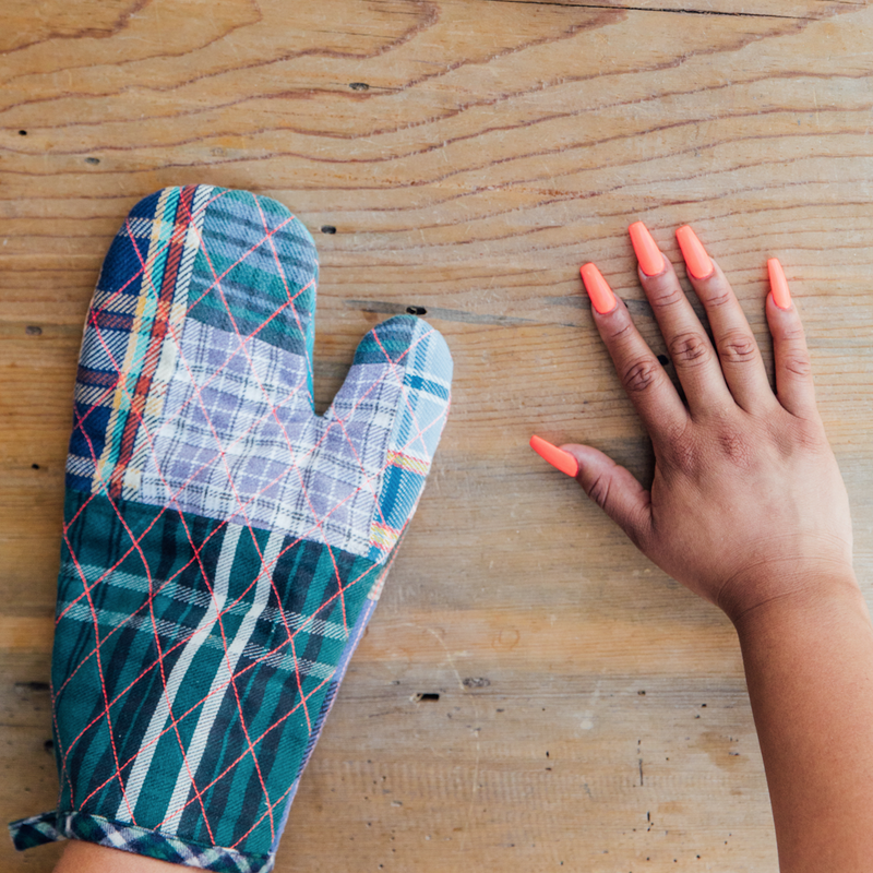 Quilted Patchwork Oven Mitt