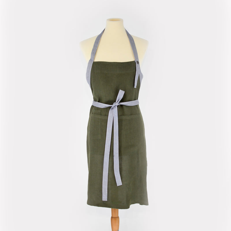 Clemente Linen Apron by Fog Linen - Tatter